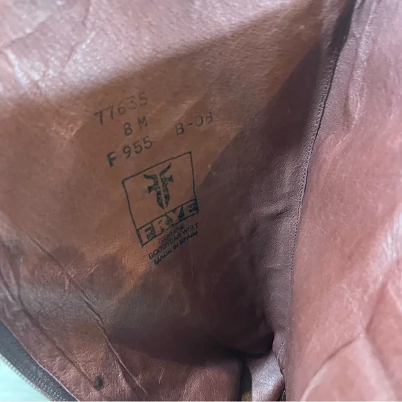 Frye Cherry Red Leather Riding Boots - Picture 10 of 13